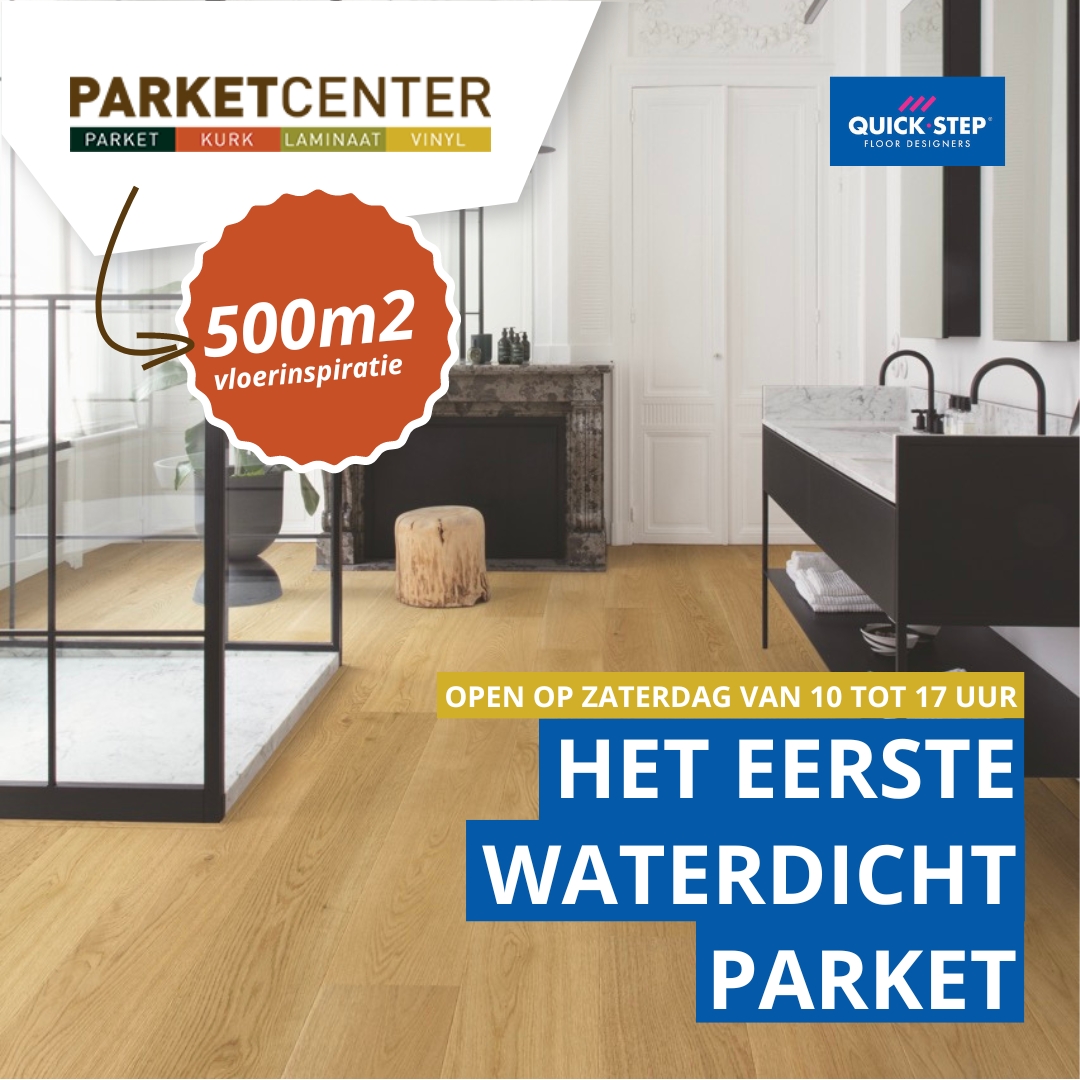 Cascada, het eerste waterdicht parket, nu beschikbaar in onze showroom